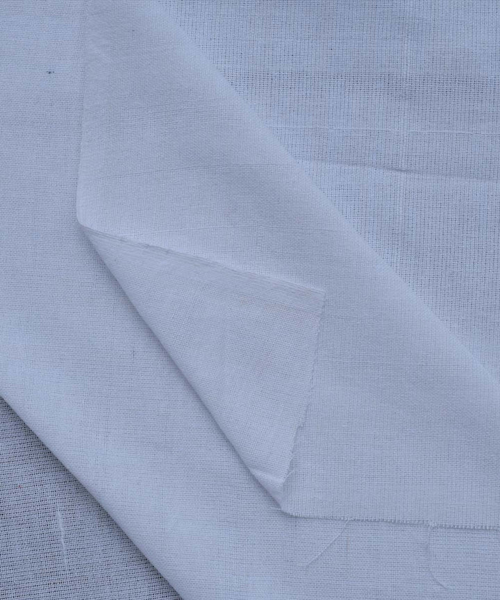 White handwoven cotton fabric