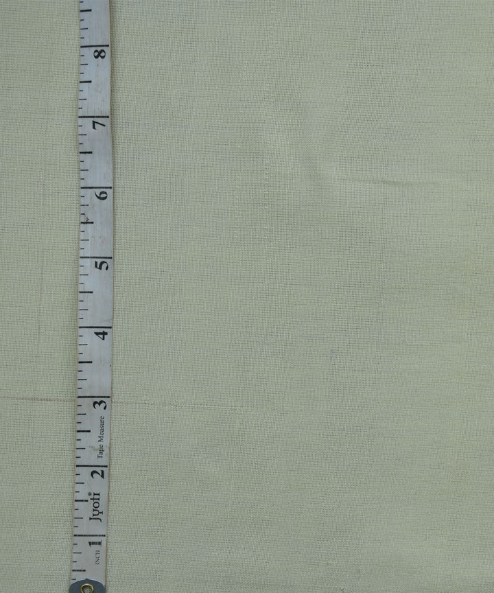 Cream plain handwoven cotton fabric