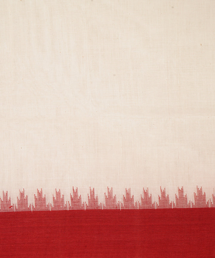 White kora cotton handwoven srikakulam kuppadam saree