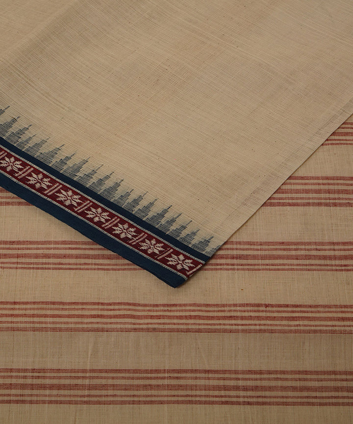 Handloom white kora cotton srikakulam kuppadam saree