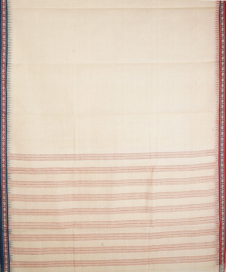 Handloom white kora cotton srikakulam kuppadam saree