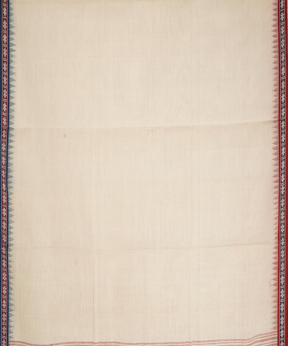 Handloom white kora cotton srikakulam kuppadam saree