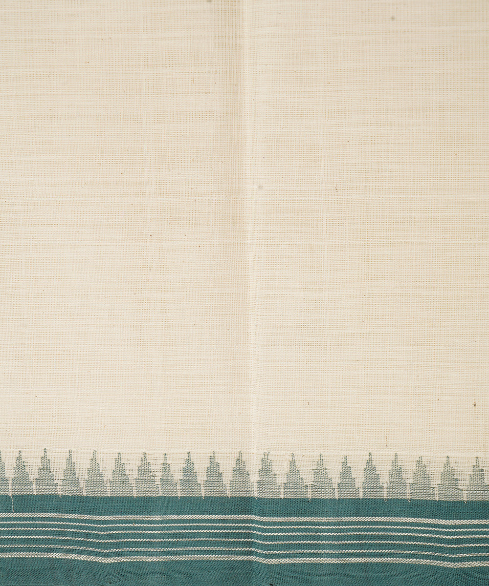 White handwoven kora cotton srikakulam kuppadam saree