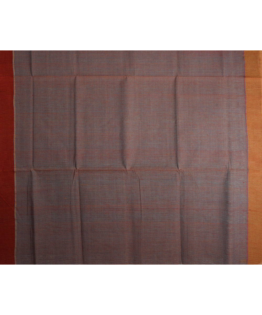 Sky blue cotton handwoven natural dyed srikakulam jamdani saree