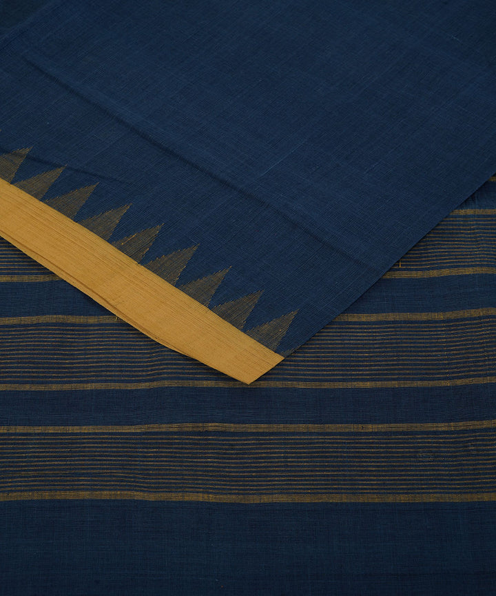 Indigo blue handloom cotton natural dyed srikakulam kuppadam saree