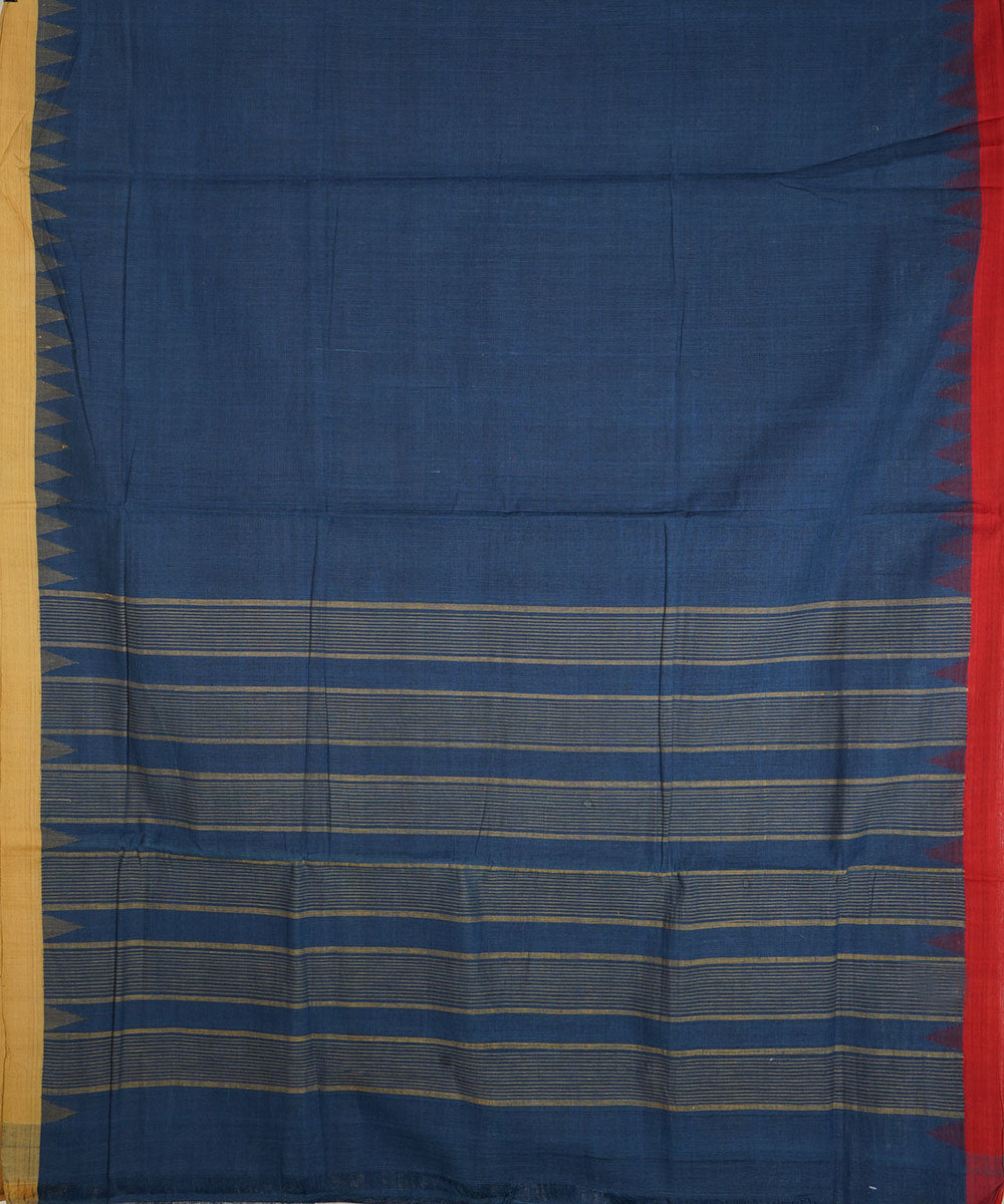 Indigo blue handloom cotton natural dyed srikakulam kuppadam saree