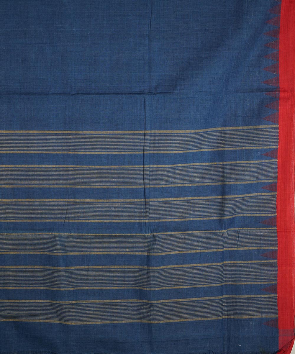 Indigo blue handloom cotton natural dyed srikakulam kuppadam saree