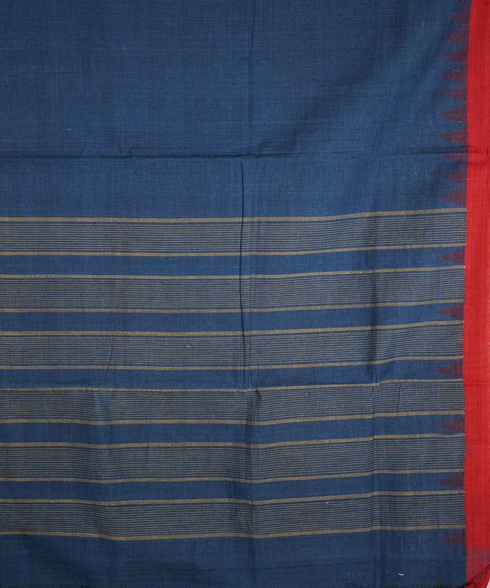 Indigo blue handloom cotton natural dyed srikakulam kuppadam saree