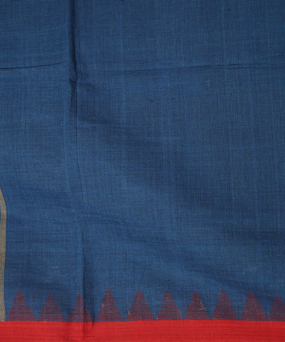 Indigo blue handloom cotton natural dyed srikakulam kuppadam saree