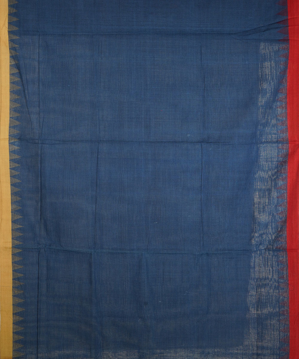 Indigo blue handloom cotton natural dyed srikakulam kuppadam saree