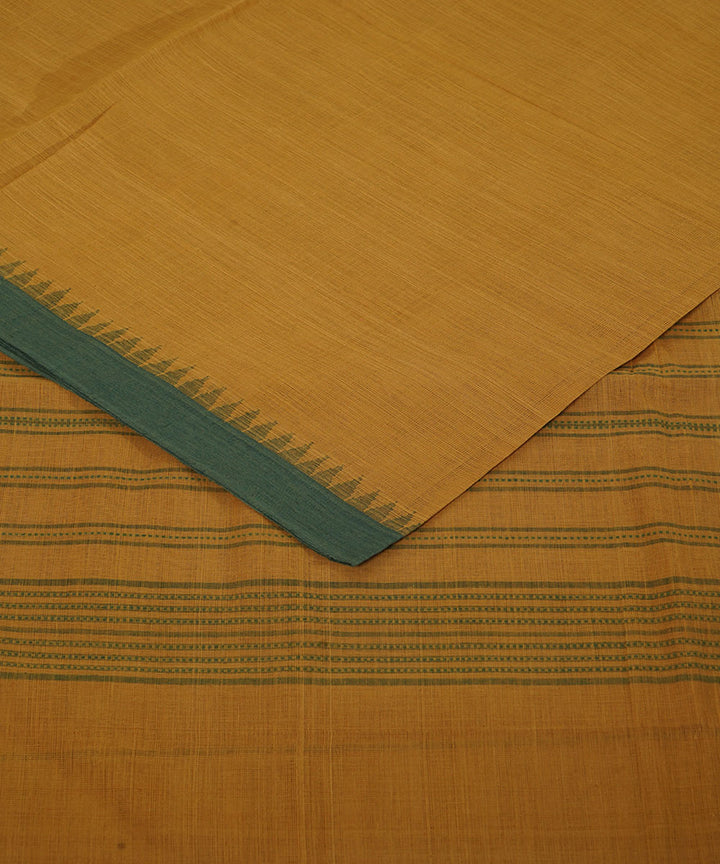 Yellow cotton handwoven natural dyed srikakulam kuppadam saree