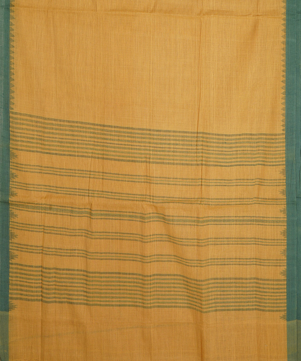 Yellow cotton handwoven natural dyed srikakulam kuppadam saree