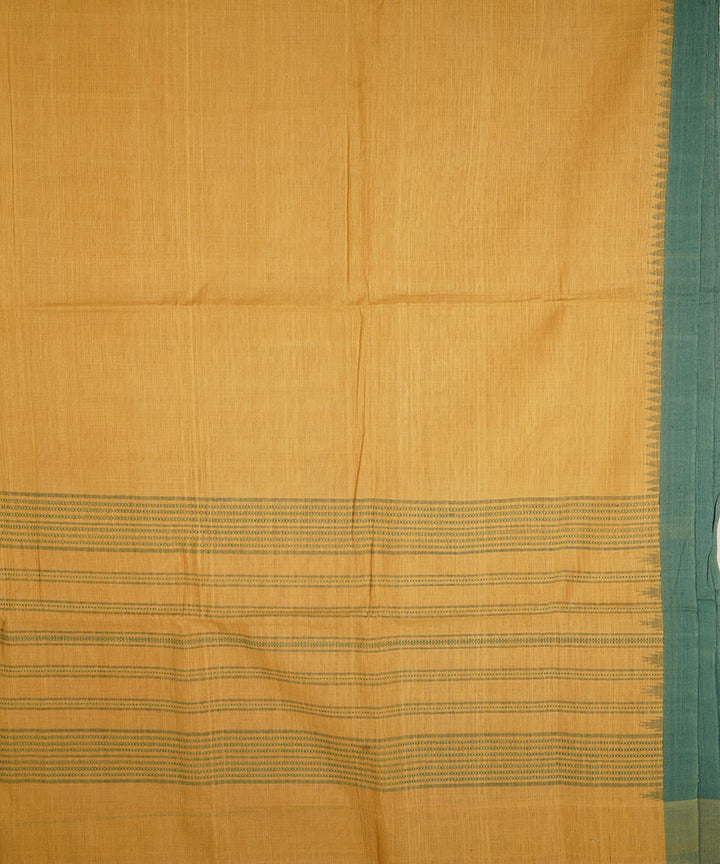 Yellow cotton handwoven natural dyed srikakulam kuppadam saree