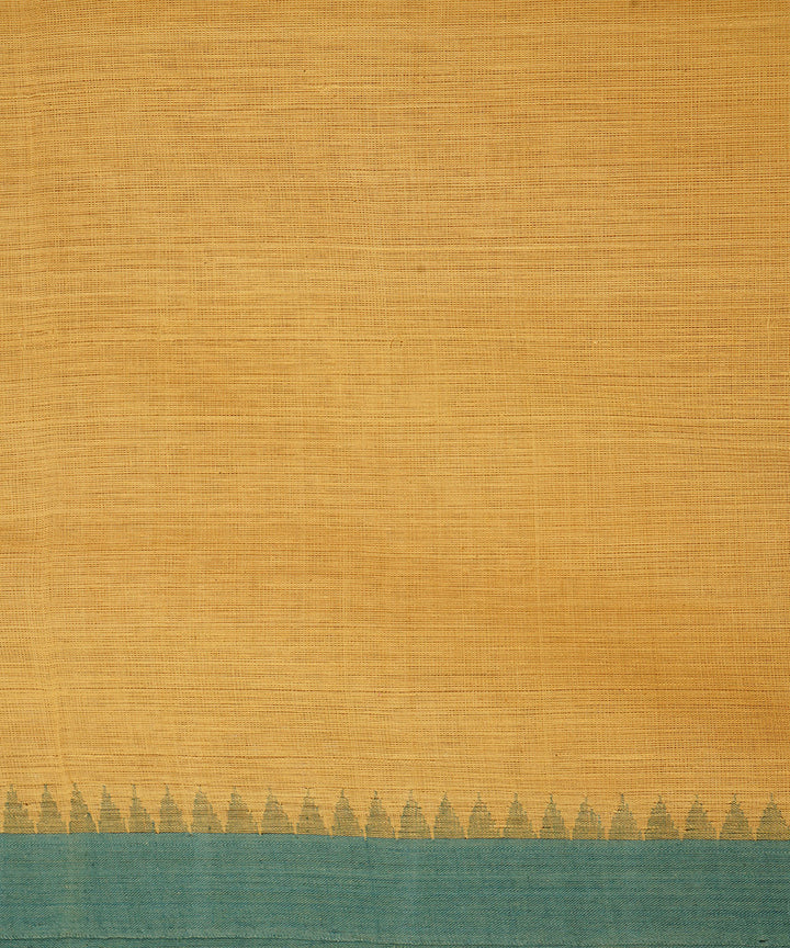 Yellow cotton handwoven natural dyed srikakulam kuppadam saree