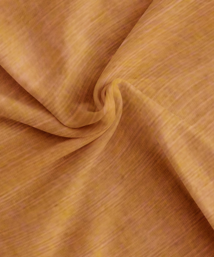 Yellow pink handloom cotton natural dyed fabric