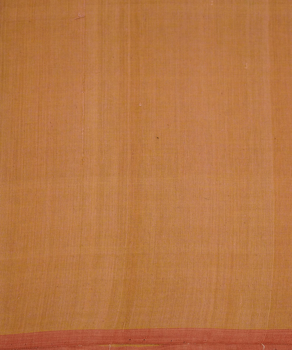 Yellow pink handloom cotton natural dyed fabric