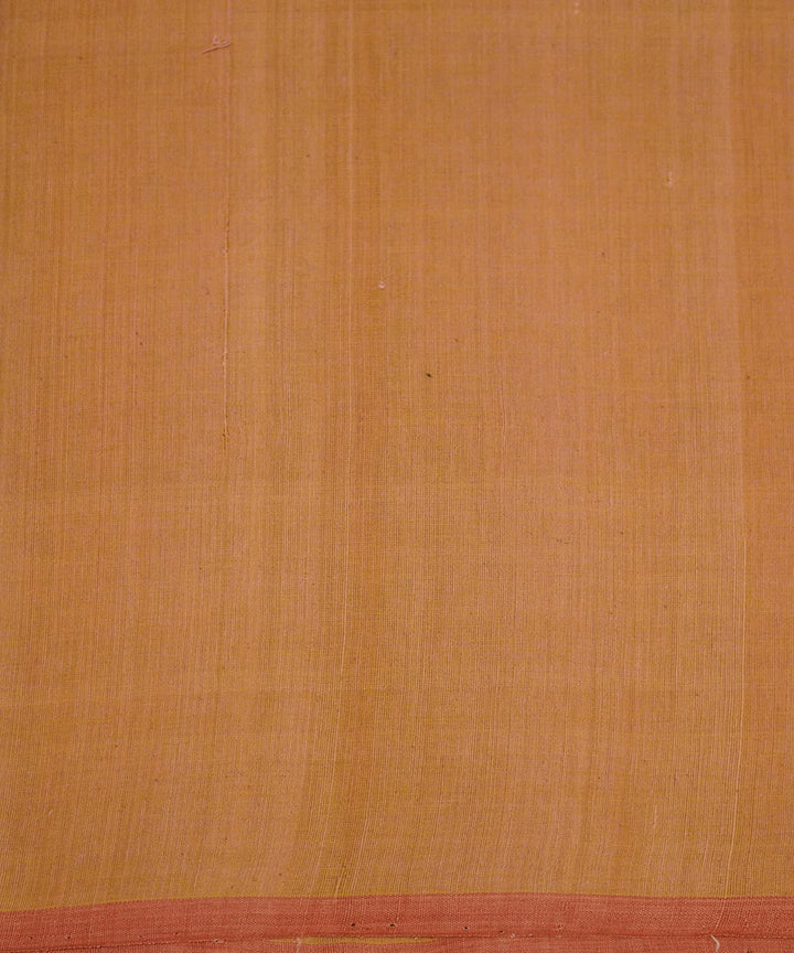 Yellow pink handloom cotton natural dyed fabric