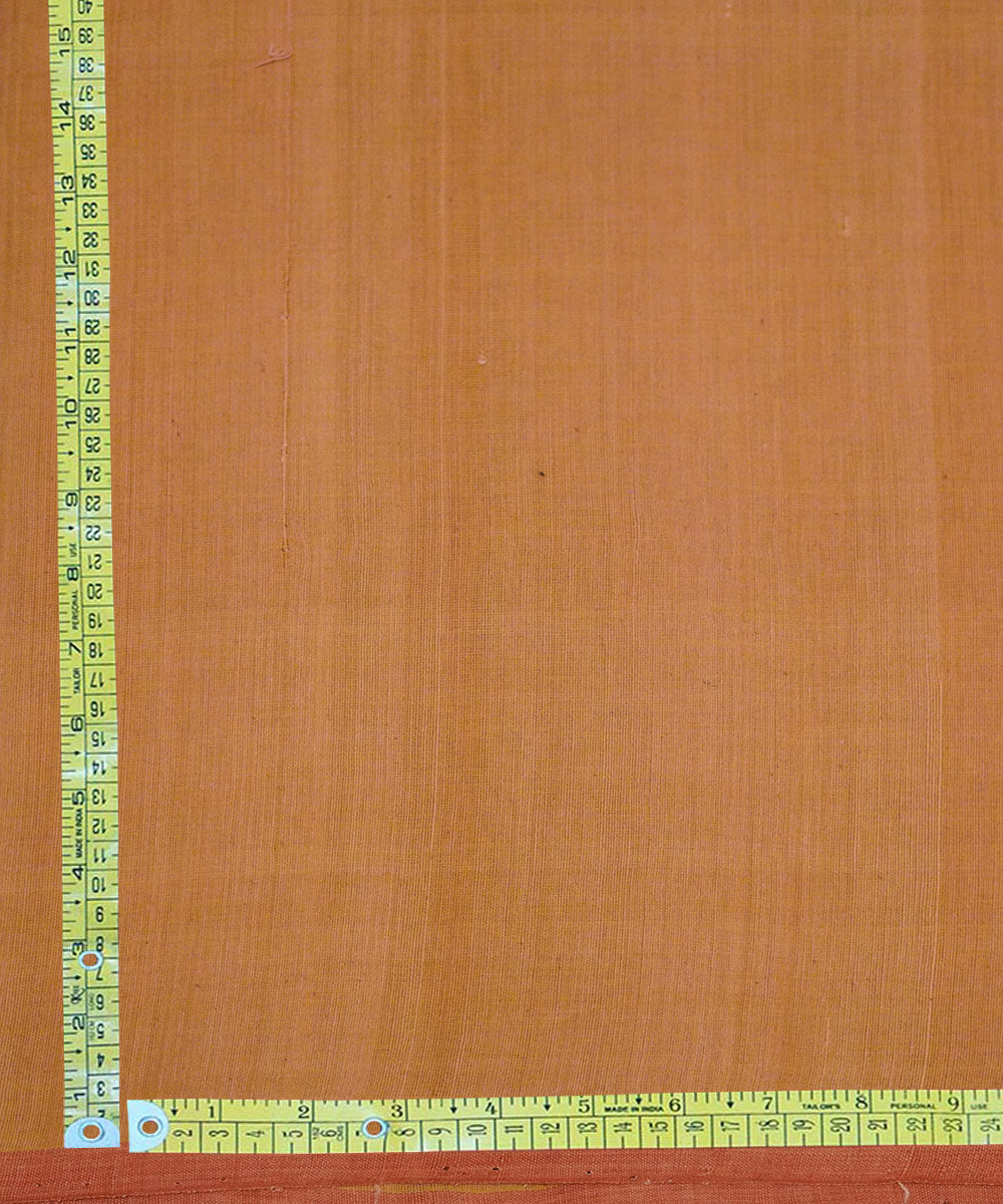 Yellow pink handloom cotton natural dyed fabric