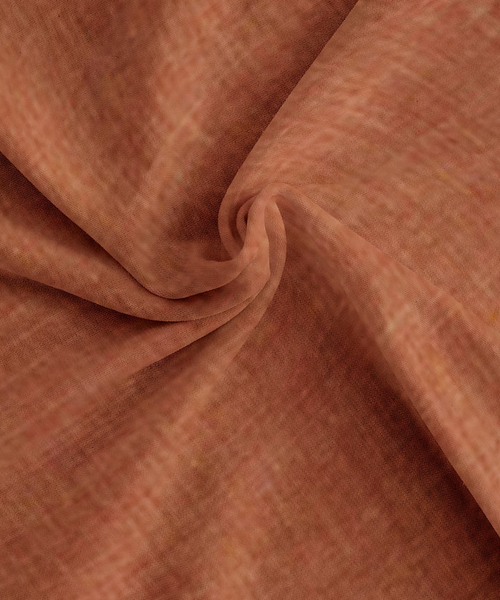Yellow orange handloom cotton natural dyed fabric