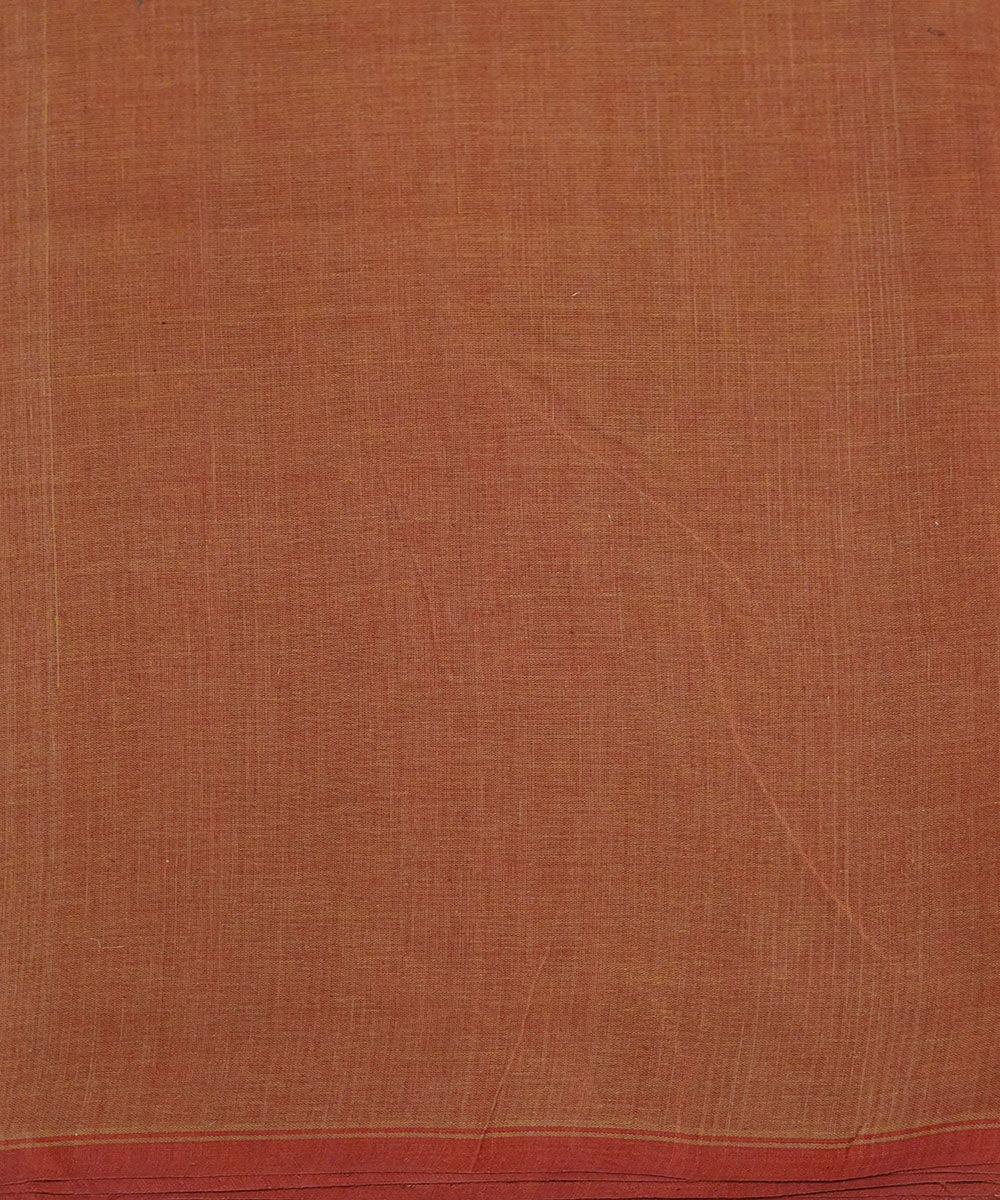 Yellow orange handloom cotton natural dyed fabric