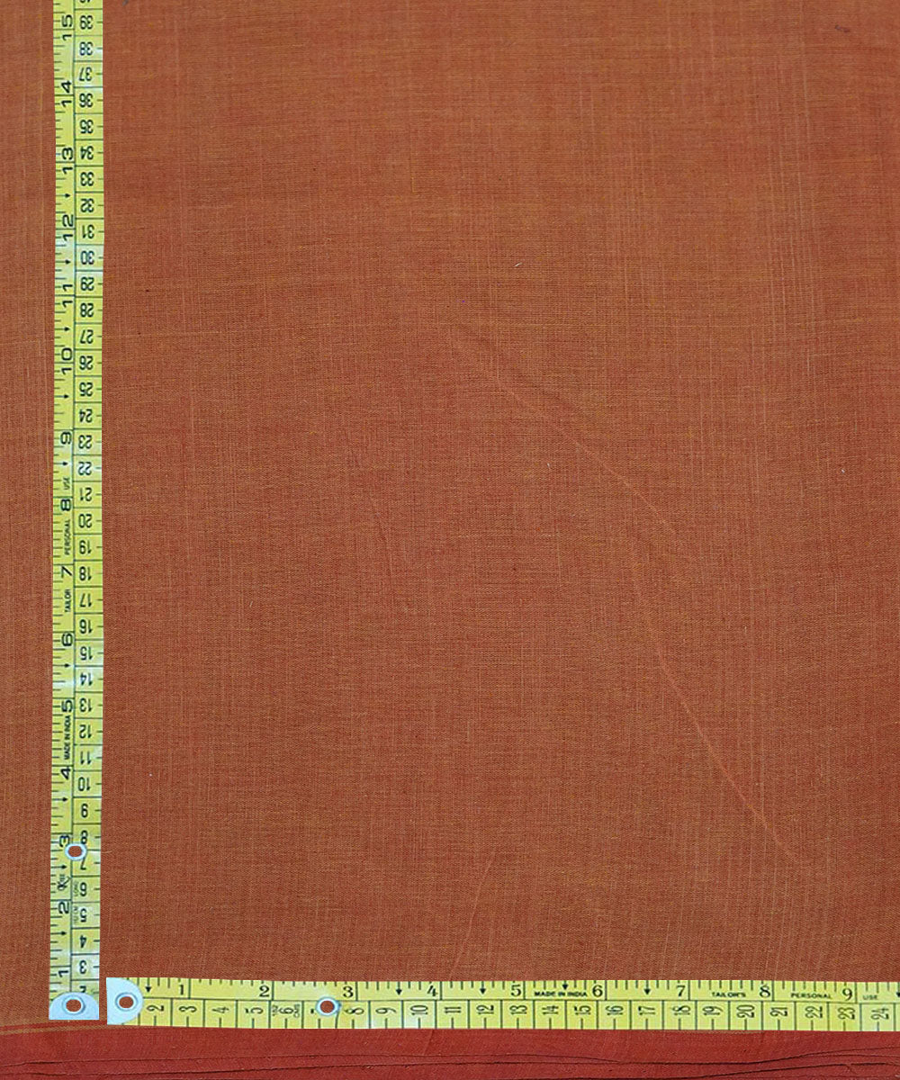 Yellow orange handloom cotton natural dyed fabric