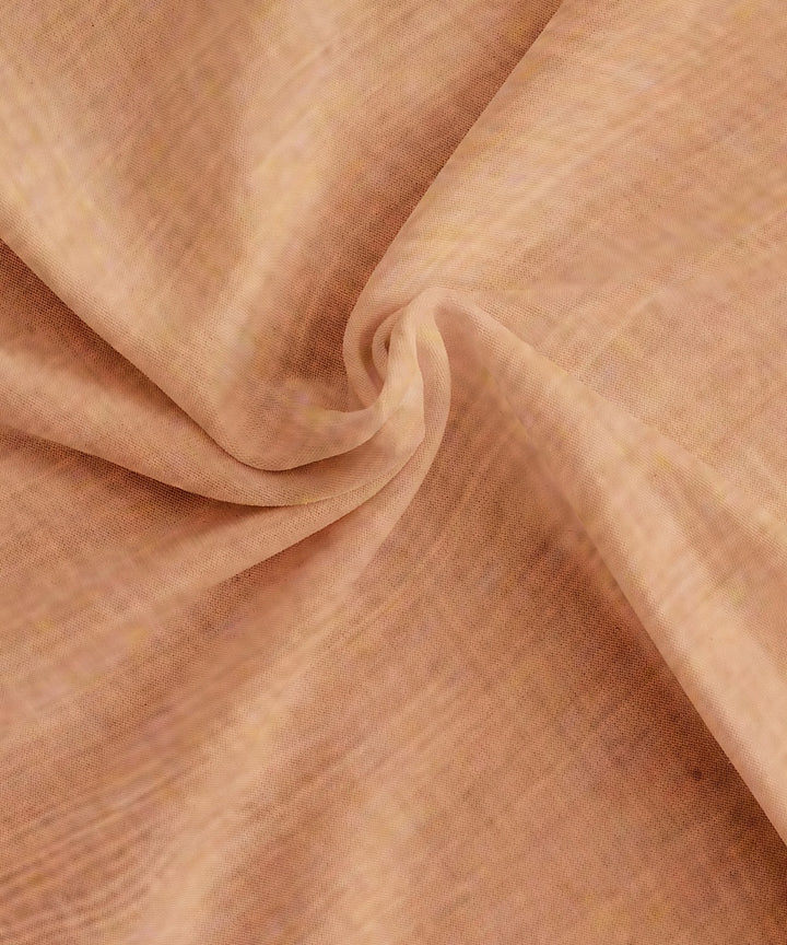 Peach handloom cotton natural dyed fabric