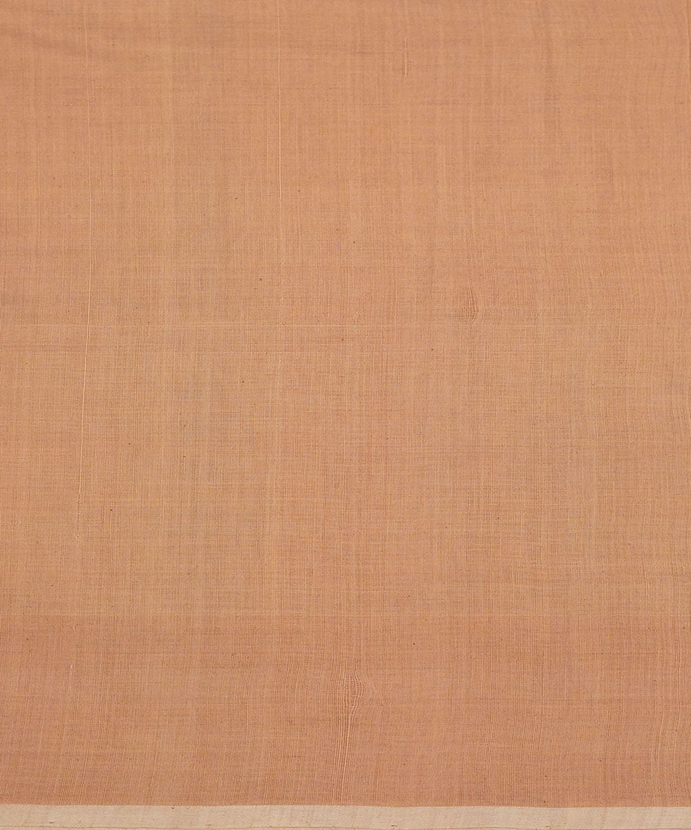 Peach handloom cotton natural dyed fabric