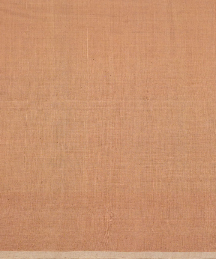 Peach handloom cotton natural dyed fabric