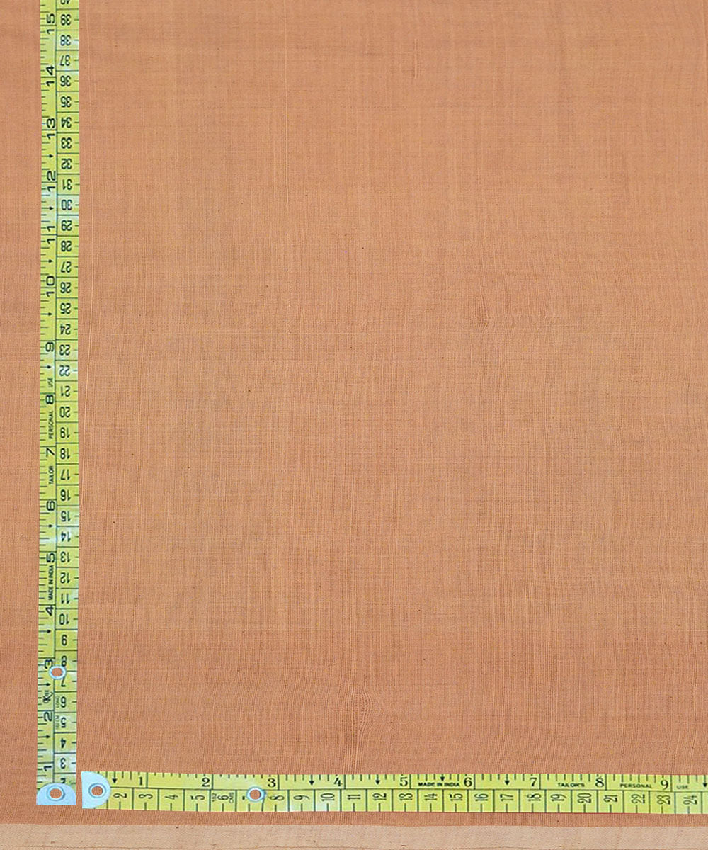 Peach handloom cotton natural dyed fabric