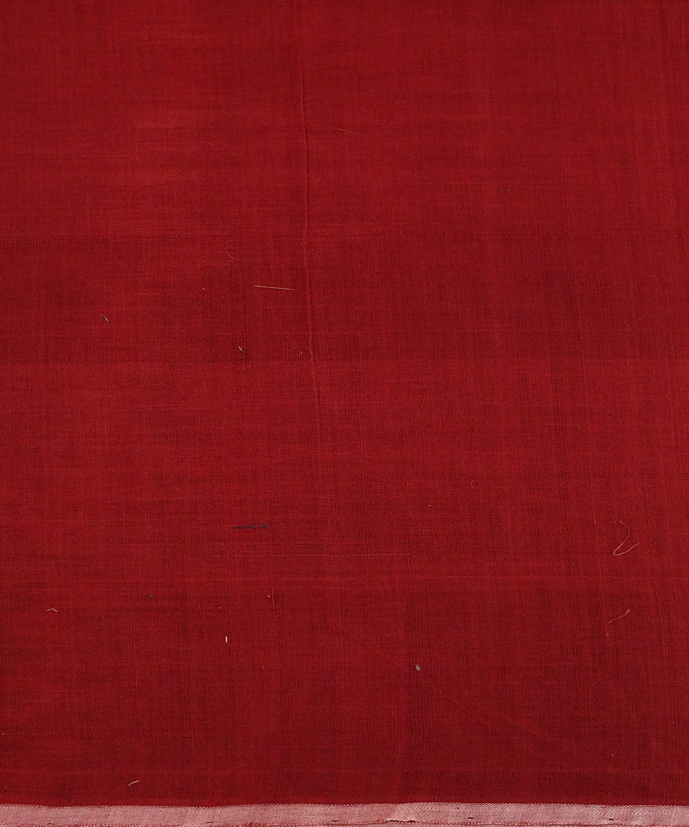 Red cotton handloom natural dyed fabric