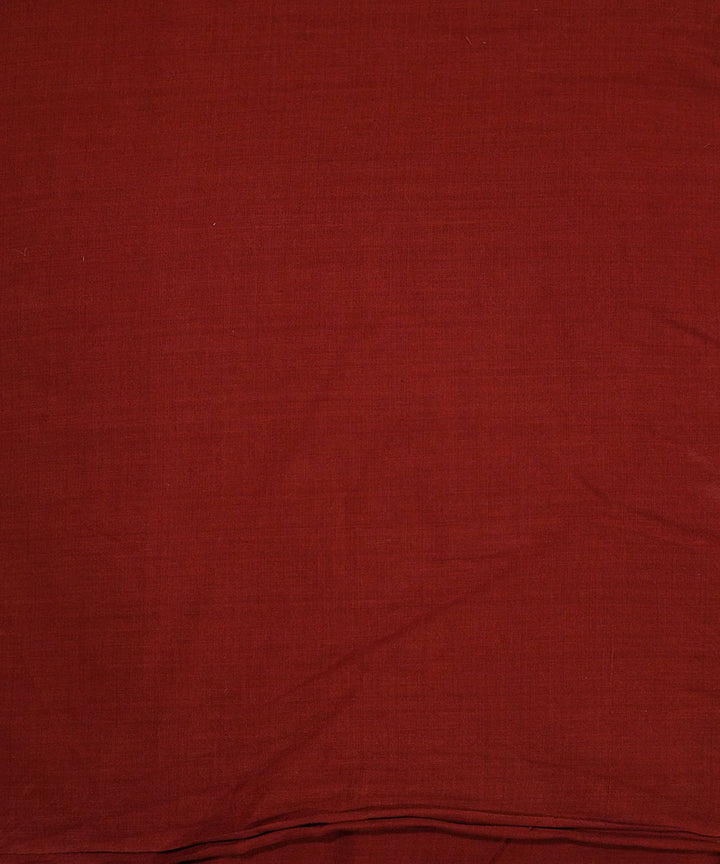 Red cotton natural dyed handwoven fabric