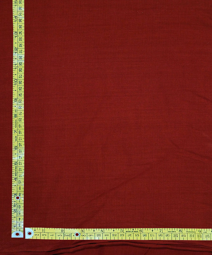 Red cotton natural dyed handwoven fabric