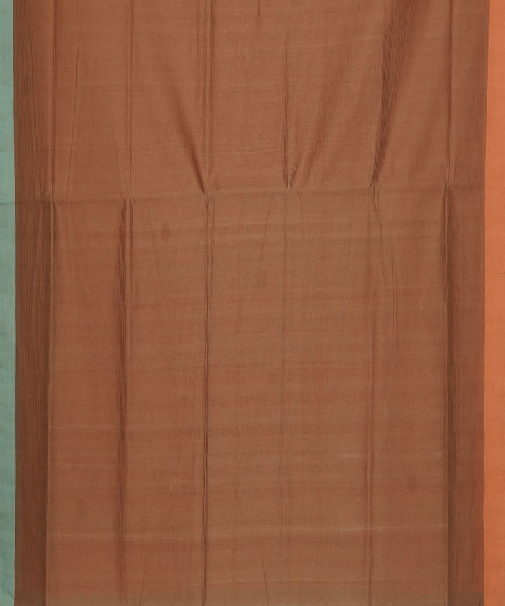 Brown brown cotton handloom mangalagiri saree