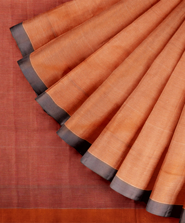 Orange red cotton handloom mangalagiri saree