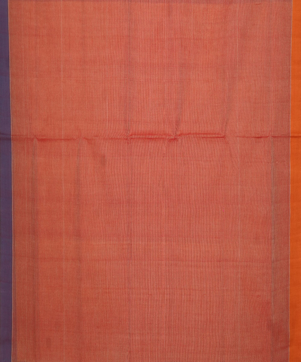 Orange red cotton handloom mangalagiri saree