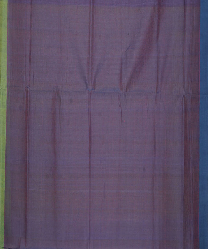 Cyan green purple handloom cotton mangalagiri saree