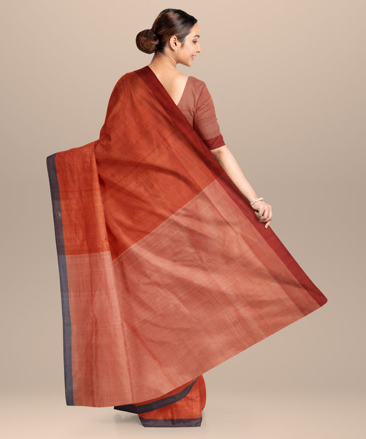 Red pink cotton mangalagiri handloom saree