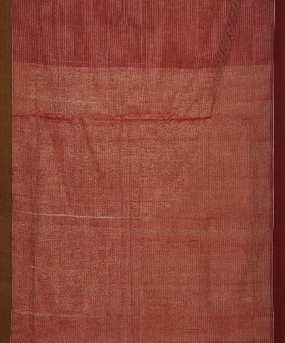 Beige brown cotton handloom mangalagiri saree