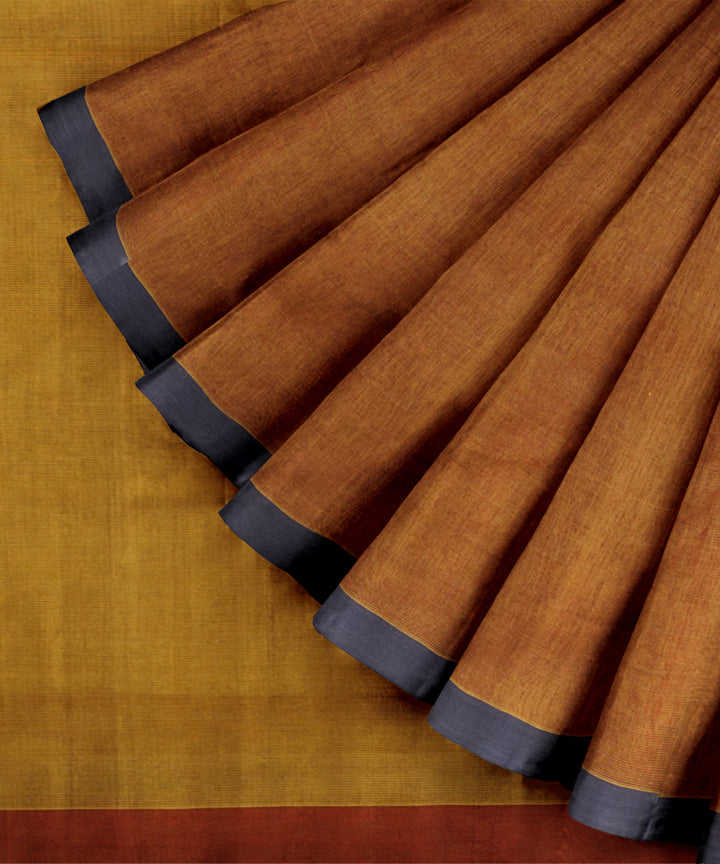 Maroon yellow cotton handloom mangalagiri saree