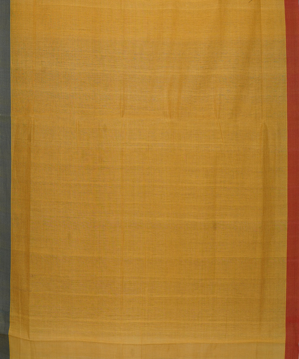 Maroon yellow cotton handloom mangalagiri saree
