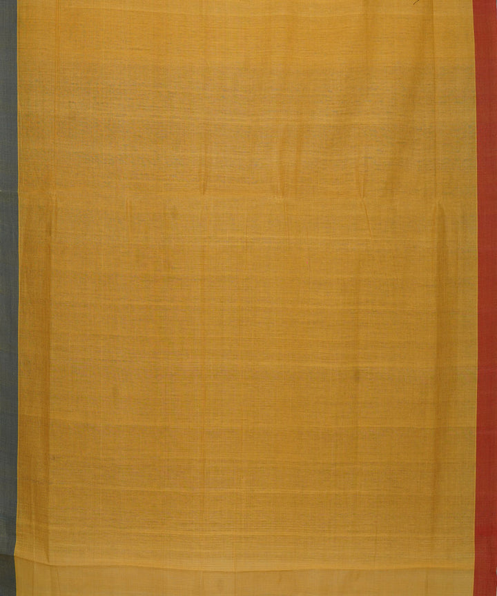 Maroon yellow cotton handloom mangalagiri saree