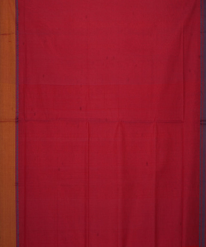 Red orange cotton handloom mangalagiri saree