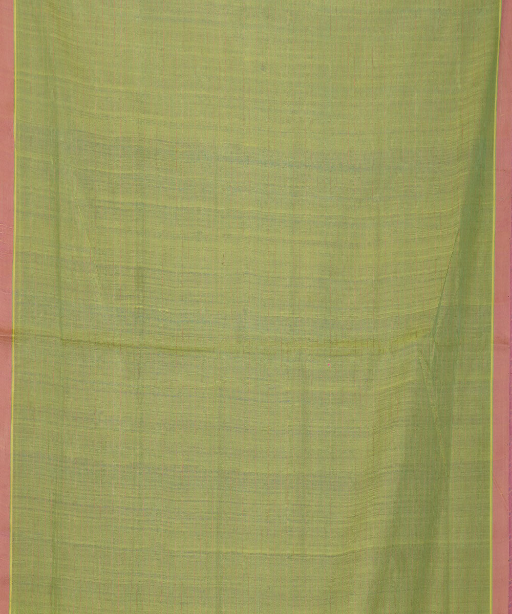 Cyan green purple cotton handloom mangalagiri saree