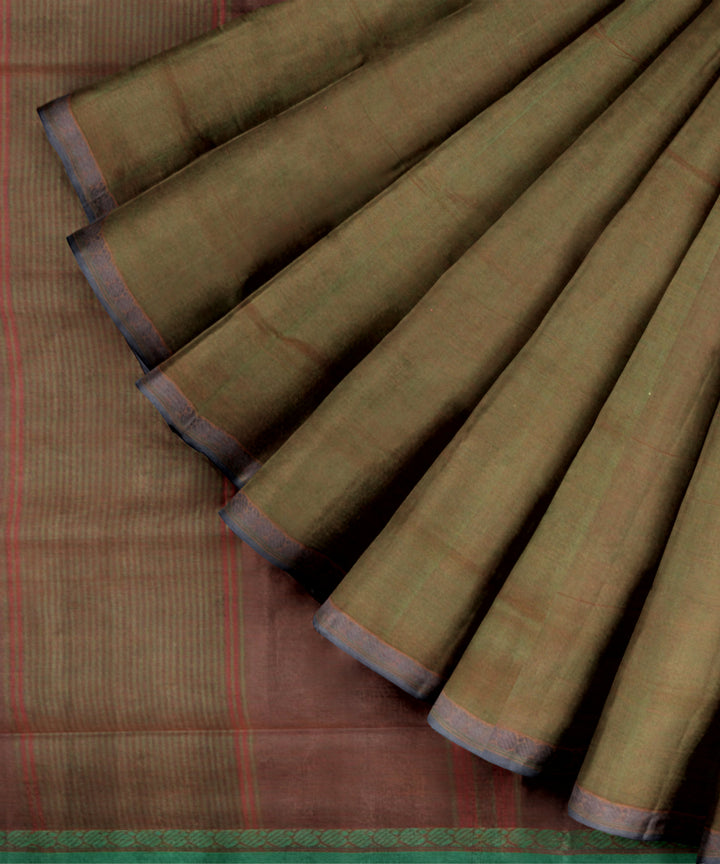 Teal green pink cotton handloom mangalagiri saree