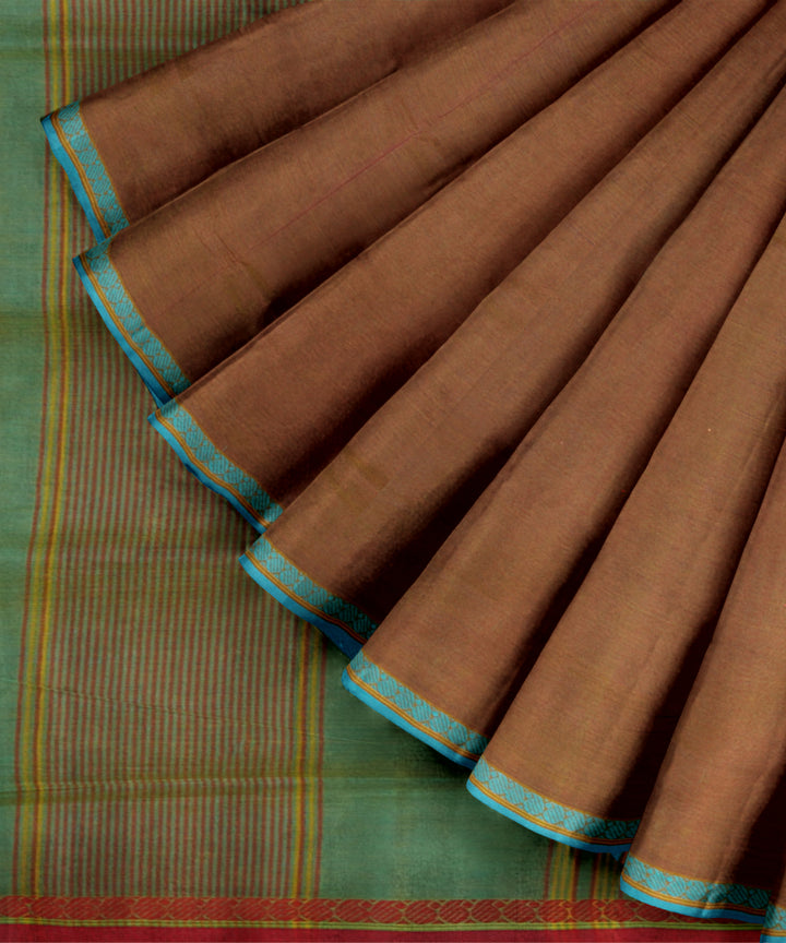 Maroon green cotton handloom mangalagiri saree