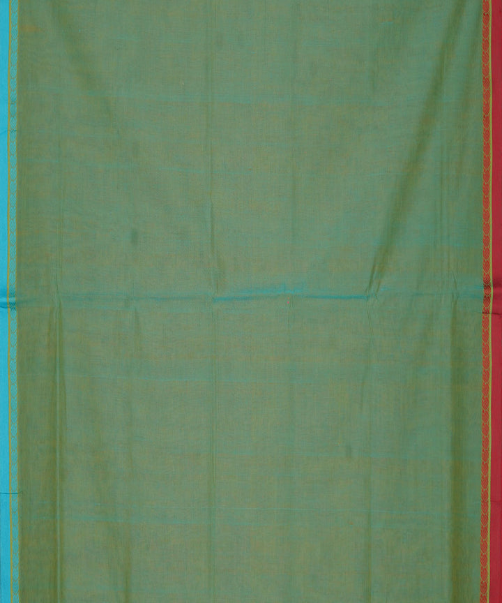 Maroon green cotton handloom mangalagiri saree