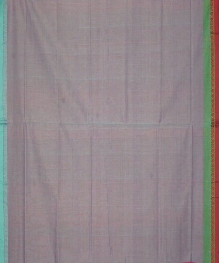 Red grey cotton handloom mangalagiri saree