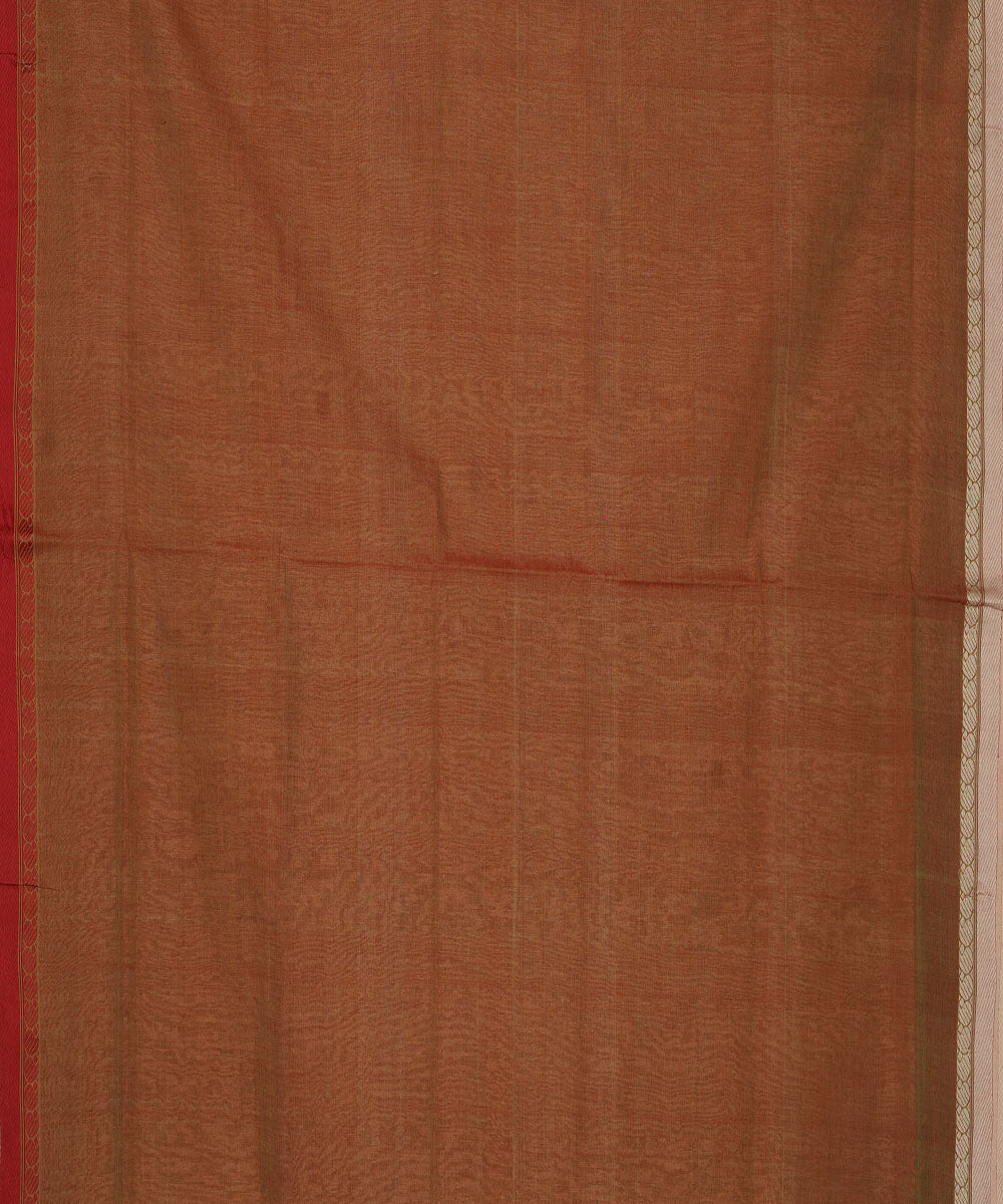 Brown maroon cotton handloom mangalagiri saree
