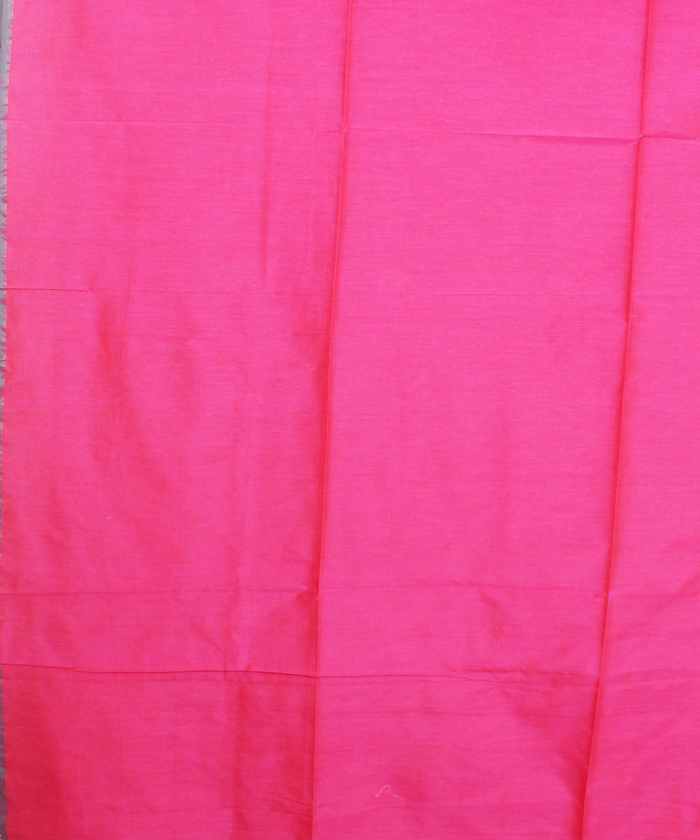 Pink golden zari motifs silk handwoven mubarakpur saree