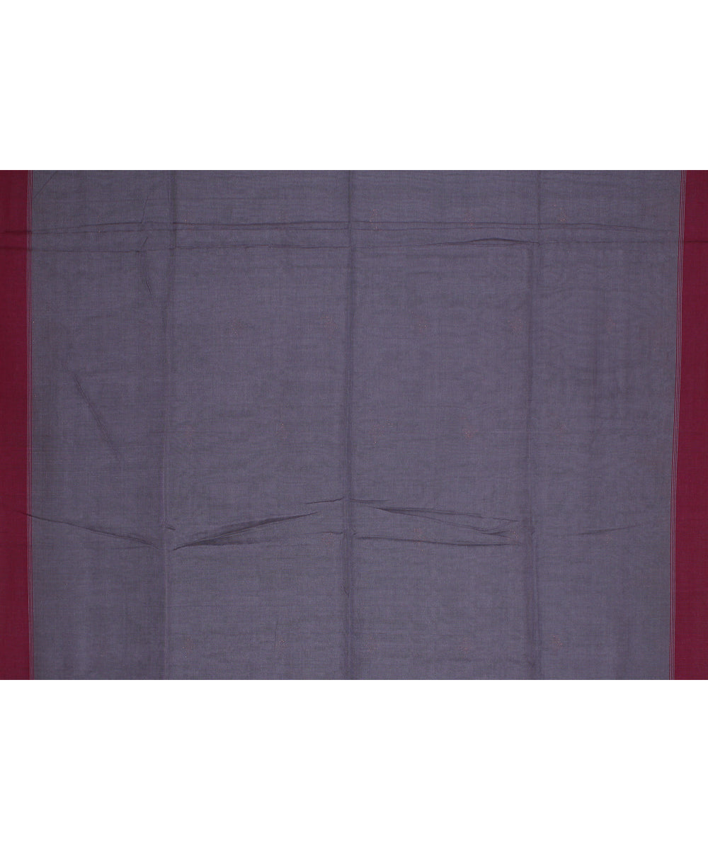 Purple pink handloom cotton bengal saree